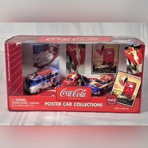 Coca cola poster car collection 1:64 scale set of 3 johnny lightning